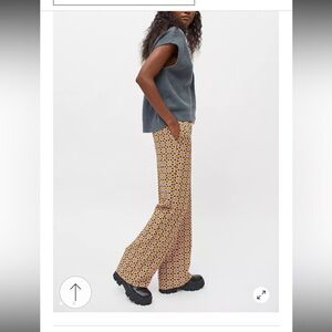 Urban outfitters colette pull on floral trouser pants womens medium